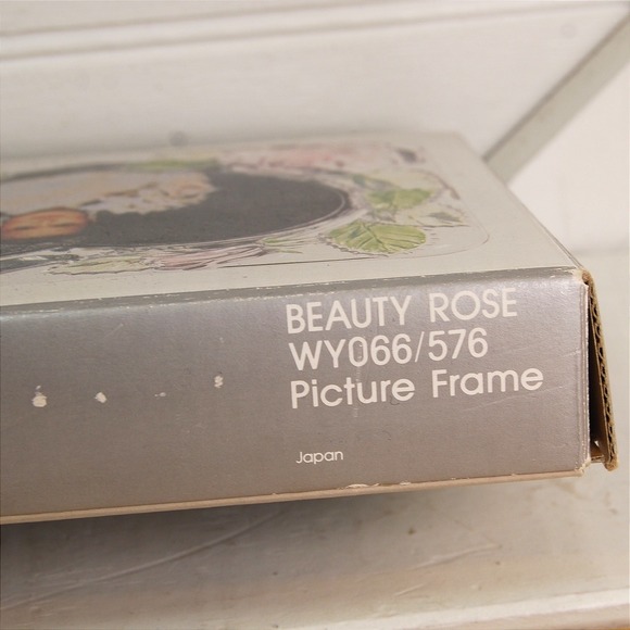 Vintage Glass Picture frame Studio Nova Etched painted roses 4x6 Home Decor - Picture 4 of 13